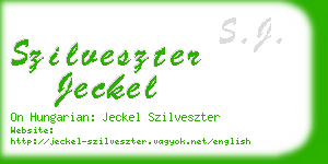 szilveszter jeckel business card